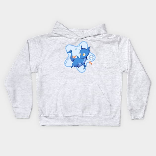 Zodiac Dragons - Pisces Kids Hoodie by SilveryDreams